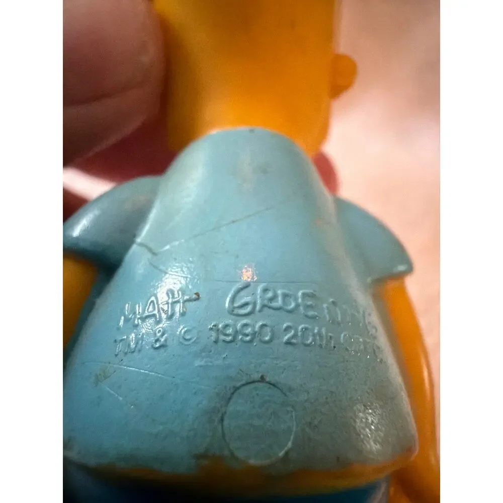 Vintage Bart Simpson Keychain Figure Matt Groening 1990 20th Century Fox 4